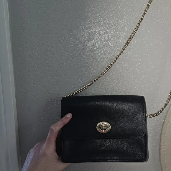 Black Leather Crossbody Bag - Picture 9 of 10